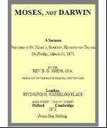 Moses, not Darwin