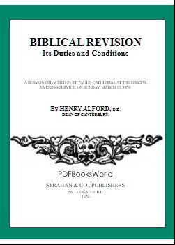 Biblical Revision, its duties and conditions